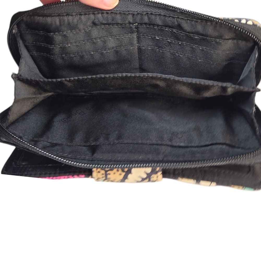 Vera Bradley Turn Lock Wallet Floral Quilted Zip Around Clutch Flaws - Picture 10 of 16